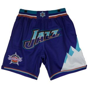 Just Don Utah Jazz Mitchell & Ness NBA L‎ Large Jersey Shorts Purple NWT